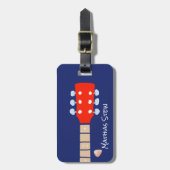 ロッククールギターミュージシャン旅行 ラゲッジタグ (正面縦)