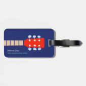 ロッククールギターミュージシャン旅行 ラゲッジタグ (裏面横)