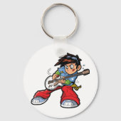 ロッククールスターギタリストおもしろいミュージシャン キーホルダー (裏面)