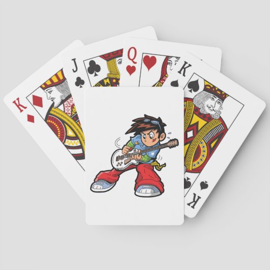 ロッククールスターギタリストおもしろいミュージシャン トランプ (裏面)