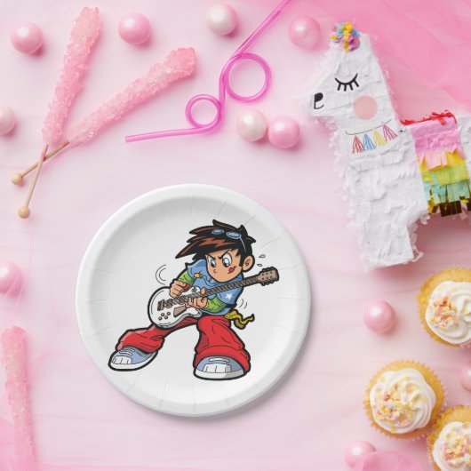 ロッククールスターギタリストおもしろいミュージシャン ペーパープレート (パーティー)