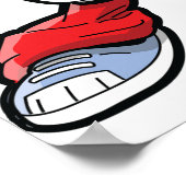 ロッククールスターギタリストおもしろいミュージシャン ポスター (角)