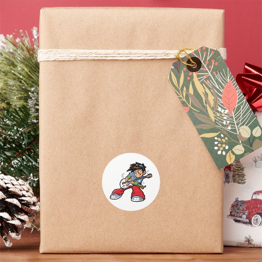 ロッククールスターギタリストおもしろいミュージシャン ラウンドシール