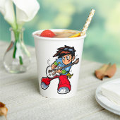 ロッククールスターギタリストおもしろいミュージシャン 紙コップ