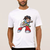 ロッククールスターギタリストおもしろいミュージシャン Tシャツ (正面)