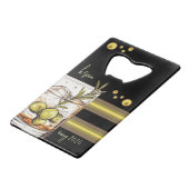 ロックグラス | オリーブ | 男の子の夜の外出 クレジットカード栓抜き (裏面アングル)