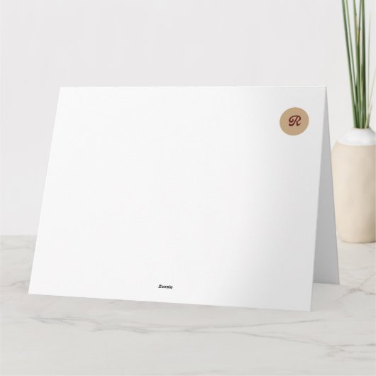 ロックグリーティングカードに立つ豪華な女性 カード (裏面)