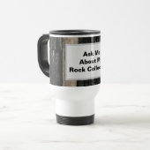 ロックコレクおもしろいタ白黒ストライプの地質学 トラベルマグ (正面左)
