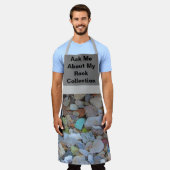 ロックコレクション自然ロックーンカラフルストーンズ エプロン (着用した状態)