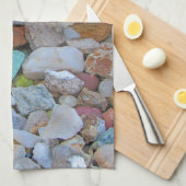 ロックコレクション自然ロックーンカラフルストーンズ キッチンタオル (四つ折り)