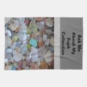 ロックコレクション自然ロックーンカラフルストーンズ キッチンタオル (横)