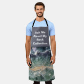 ロックコレクターユーモア紫の緑の研磨石 エプロン (着用した状態)