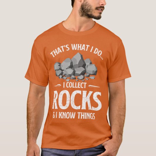 ロックコレクター 岩石 ジオード 鉱物 Tシャツ (正面)