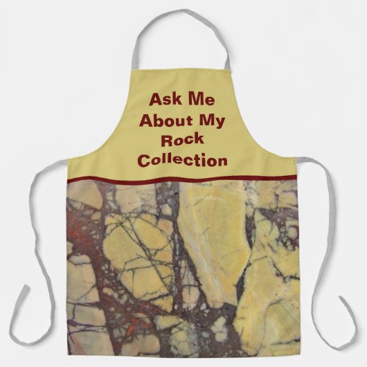 ロックコレクユーモアのあるターイエローレッド丸石 エプロン (正面)