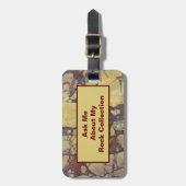 ロックコレクユーモアのあるターイエローレッド丸石 ラゲッジタグ (正面縦)