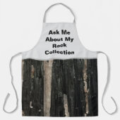 ロックコレクユーモアのあるタ白黒ストライプのストーン エプロン (正面)