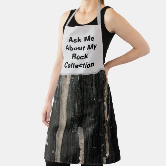 ロックコレクユーモアのあるタ白黒ストライプのストーン エプロン (インサイチュ)