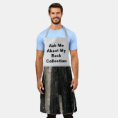 ロックコレクユーモアのあるタ白黒ストライプのストーン エプロン (着用した状態)