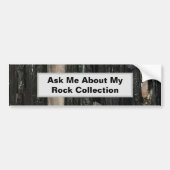 ロックコレクユーモアのあるタ白黒ストライプのストーン バンパーステッカー (正面)