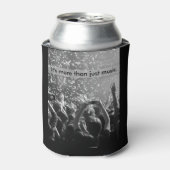 ロックコンサートオーディエンスHands Gray & Black Music 缶クーラー (缶正面)