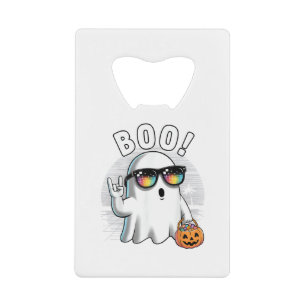 ロックゴースト レトロ ハロウィン パンプキン おもしろい ブー クレジットカード栓抜き