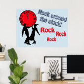 ロックザのまわりにクロックのゴールデンオリーブの曲のタイトル ポスター (ホームオフィス)