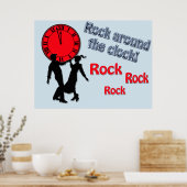 ロックザのまわりにクロックのゴールデンオリーブの曲のタイトル ポスター (キッチン)