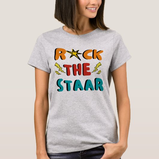 ロックザスタールデイ先生 やる気を起こさせる Tシャツ (正面)