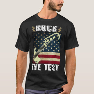 ロックザテストギター先生試験日テスト日 Tシャツ