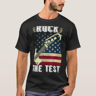 ロックザテストギター先生試験日テスト日 Tシャツ