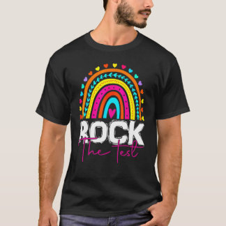 ロックザテストテストデー先生レインボーヒョウTes Tシャツ