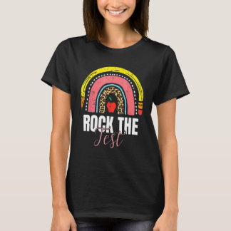 ロックザテストテスト日先生テストデイレインボー Tシャツ