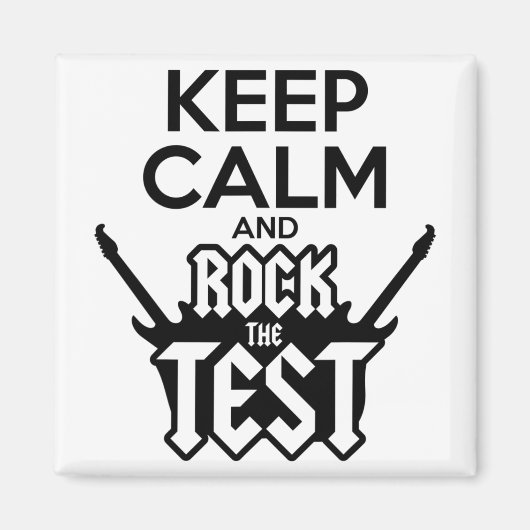 ロックザテストデイ先生テストアイディア学校 マグネット (正面)