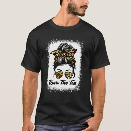 ロックザテスト乱雑Bun Leopardテスト日テストD Tシャツ (正面)