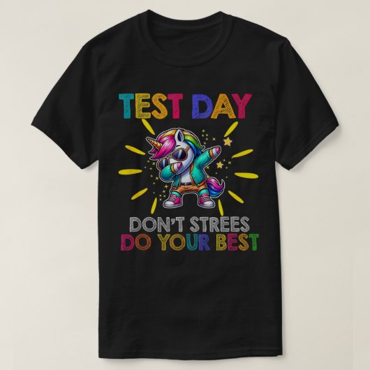 ロックザテスト先生テストデイユニコーンダビングTes Tシャツ (デザイン正面)