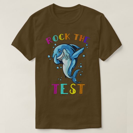 ロックザテスト先生テスト日テスト日シャークd tシャツ (デザイン正面)