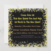 ロックザニューイヤーおもしろいロックインのパーティの招待状 招待状 (裏面)