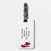 ロックザブロック泳ぐ人バッグラベル ラゲッジタグ (裏面縦)