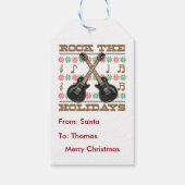 ロックザホリデイズギター醜いクリスマスセーター ギフトタグ (裏面)