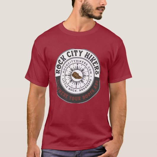 ロックシティハイカーズ レッド Tシャツ (正面)