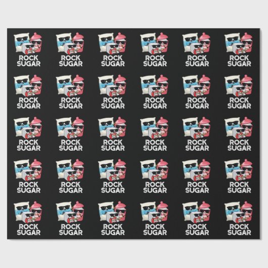 ロックシュガーおもしろいフードプンダークBG ラッピングペーパー (フラット)