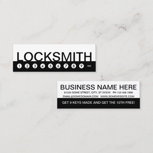 ロックスはっきりしたミスの顧客ロイヤリティ ロイヤリティカード (正面/裏面)