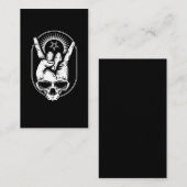 ロックスカルの金属手サタンコーナ 名刺 (正面/裏面)