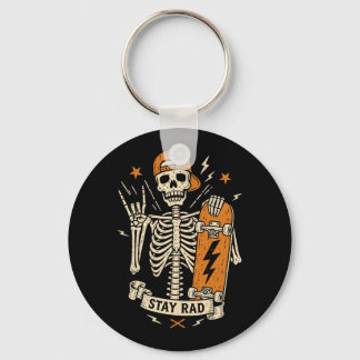 ロックスケルトンキャップスケーター ハロウィン キーホルダー