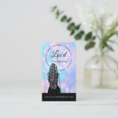 ロックスタイリスト美しい&ヘアサロンロッチパープル 名刺 (スタンド正面)