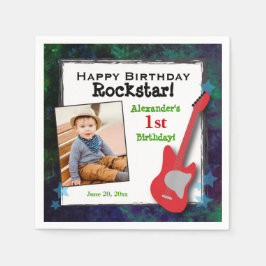 ロックスタギターボーイズの誕生日 スタンダードカクテルナプキン