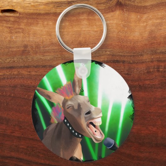 ロックスターおもしろいロバ キーホルダー (裏面)