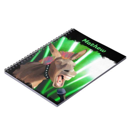 ロックスターおもしろいロバ ノートブック (左側)