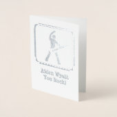 ロックスターだ！ – 写真とシルバーロゴ 箔カード (正面)