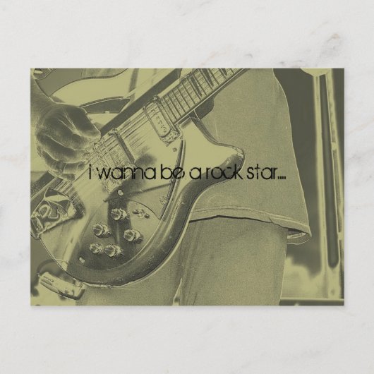 ロックスターになりたい….. ポストカード (正面)